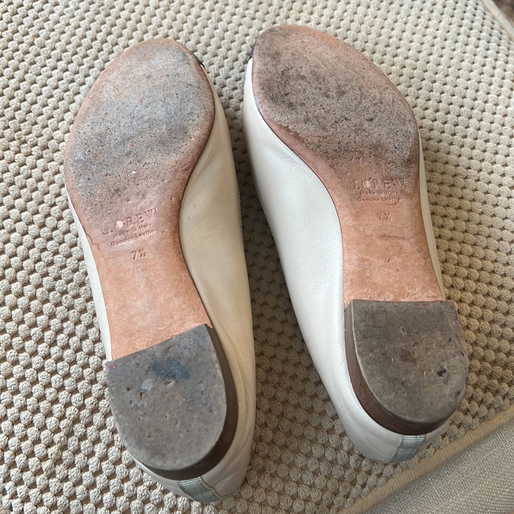 J. Crew Cream and Black Flats - Picture 2 of 2